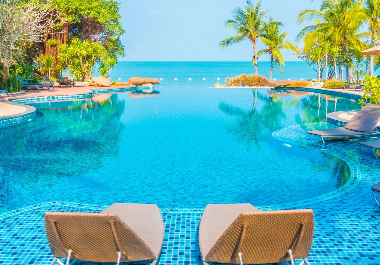 uxury swimming pool at Raymond Realty residential project.